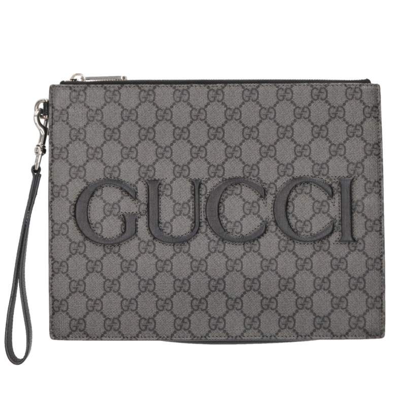GUCCI All-Over Logo Pattern Clutch Bag Size ONE SIZE