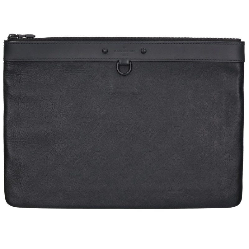 LOUISVUITTON Monogram Shadow Pochette Discovery Bag Black