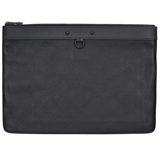 LOUISVUITTON Monogram Shadow Pochette Discovery Bag Black