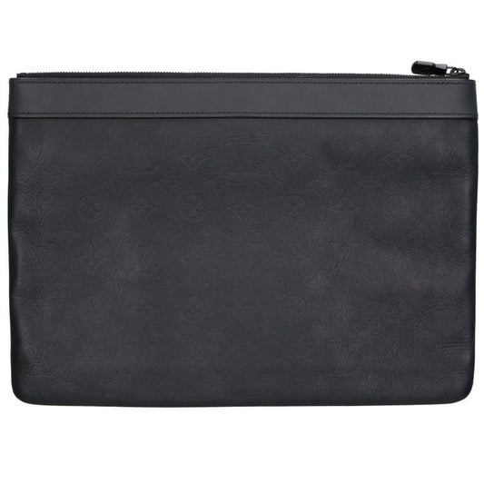 LOUISVUITTON Monogram Shadow Pochette Discovery Bag Black