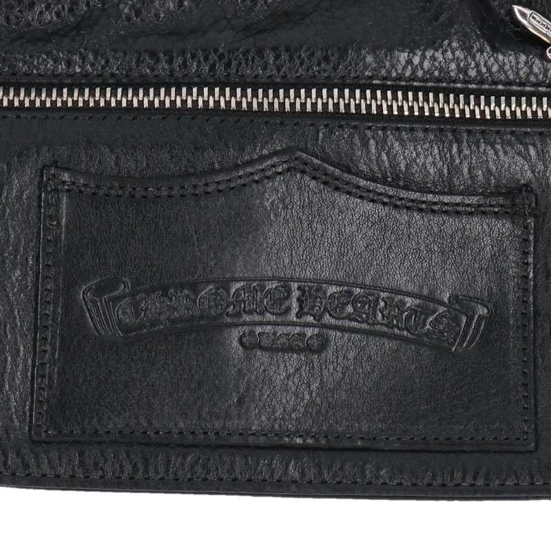 Chrome Hearts Flat Med Plain Leather Clutch Bag