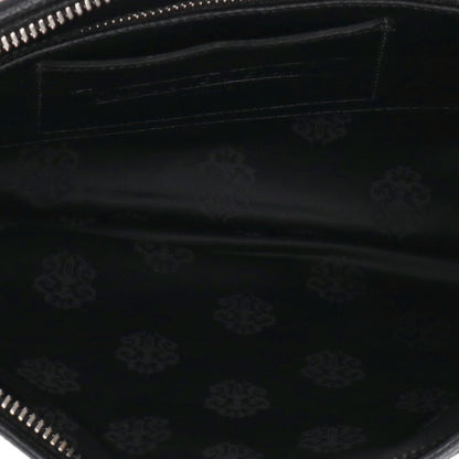 Chrome Hearts Flat Med Plain Leather Clutch Bag