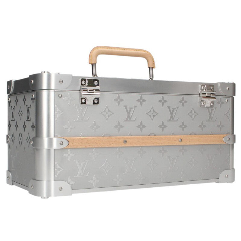 LOUISVUITTON Monogram Aluminum Trunk Silver