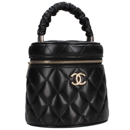 CHANEL AP2729 Quilted CC Leather Vanity Bag Size ONE SIZE