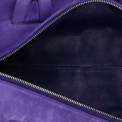 PRADA 2VC046 Suede Duffle Bag Purple Size ONE SIZE