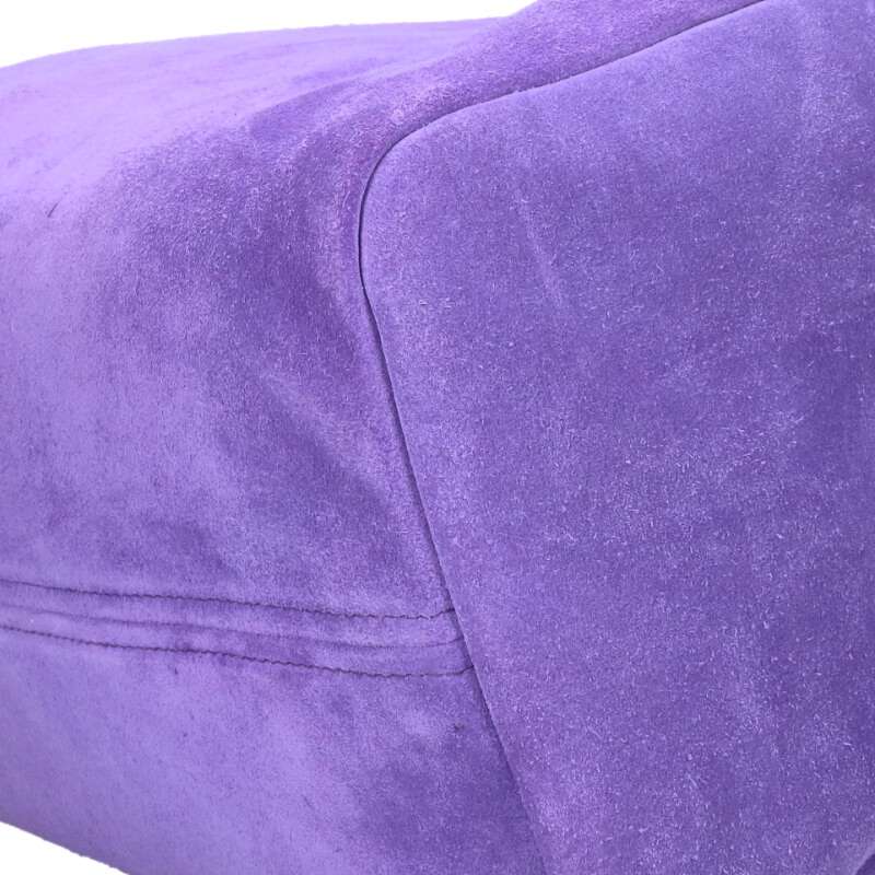 PRADA 2VC046 Suede Duffle Bag Purple Size ONE SIZE