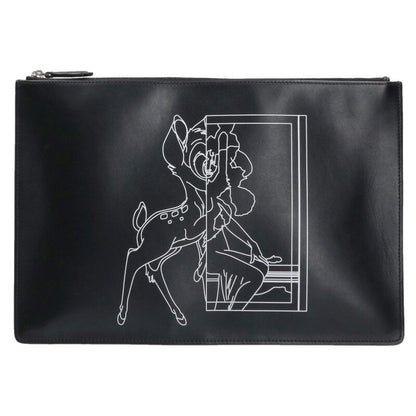 GIVENCHY Character Print Clutch Bag Black Size ONE SIZE