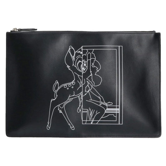 GIVENCHY Character Print Clutch Bag Black Size ONE SIZE
