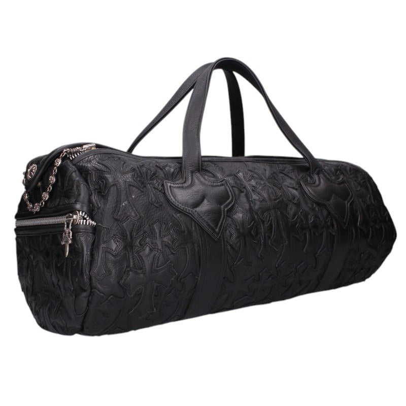 Chrome Hearts DUFFLE GYM BAG-CEME Leather Bag Size S