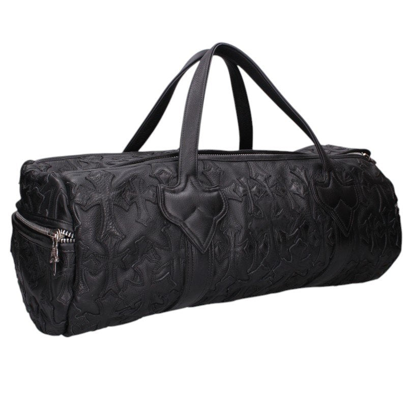 Chrome Hearts DUFFLE GYM BAG-CEME Leather Bag Size S