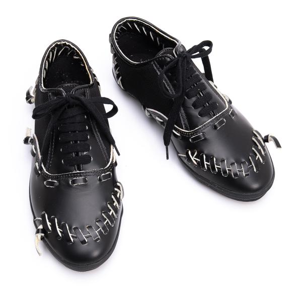COMME des GARCONS Mesh Panel Sneakers Black Size 23CM