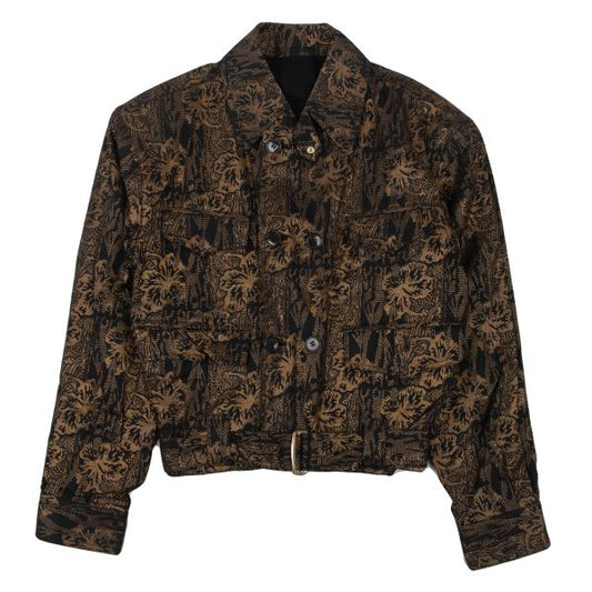 KOHSHIN SATOH Cotton Lame All-Over Jacket Black Size M