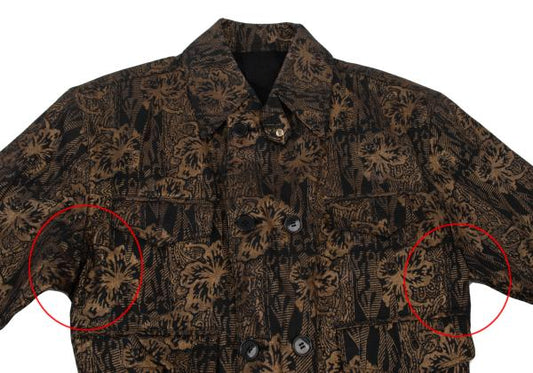 KOHSHIN SATOH Cotton Lame All-Over Jacket Black Size M