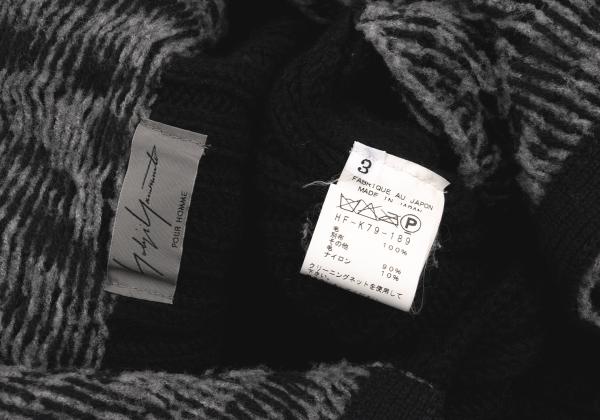 Yohji Yamamoto POUR HOMME 14AW Knit Jacket Black Size 3