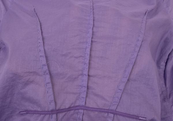 MARITHE Cotton Taping Frill Blouse Purple Size S