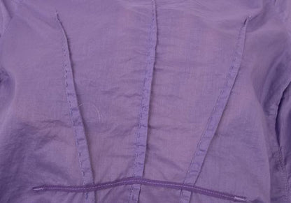 MARITHE Cotton Taping Frill Blouse Purple Size S