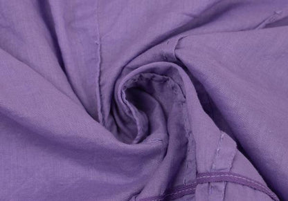 MARITHE Cotton Taping Frill Blouse Purple Size S