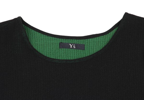 Y's Wool Blend Double Face Wrap Skirt Dress Black Size M