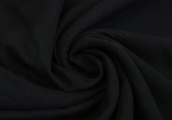 Y's Wool Blend Double Face Wrap Skirt Dress Black Size M