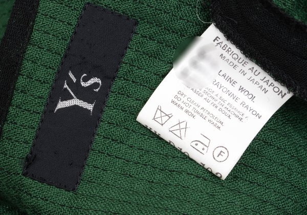 Y's Wool Blend Double Face Wrap Skirt Dress Black Size M