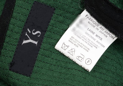 Y's Wool Blend Double Face Wrap Skirt Dress Black Size M