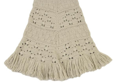 LIMI feu Angora Blend Hem Fringe Knit Tunic Size S