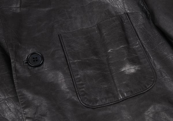 ISSEY MIYAKE MEN Cow Leather Tailored Blazer Gray Size M