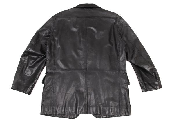 ISSEY MIYAKE MEN Cow Leather Tailored Blazer Gray Size M