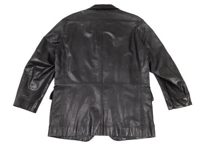 ISSEY MIYAKE MEN Cow Leather Tailored Blazer Gray Size M