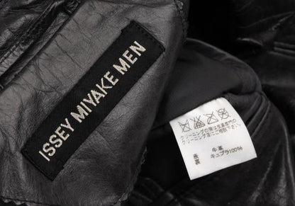 ISSEY MIYAKE MEN Cow Leather Tailored Blazer Gray Size M