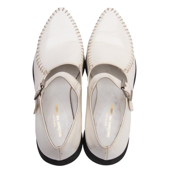 COMME des GARCONS Kagari Stitch Leather Sneakers Size 24.5CM