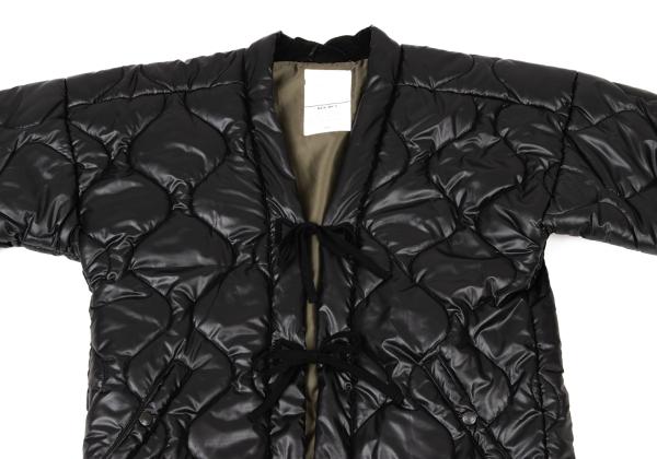 NEXUSVII. Ripstop Padded Drawstring Overcoat Black Coat Size 46M
