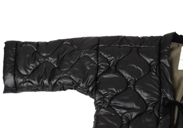 NEXUSVII. Ripstop Padded Drawstring Overcoat Black Coat Size 46M