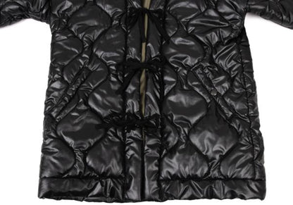NEXUSVII. Ripstop Padded Drawstring Overcoat Black Coat Size 46M