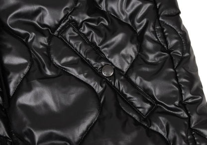 NEXUSVII. Ripstop Padded Drawstring Overcoat Black Coat Size 46M