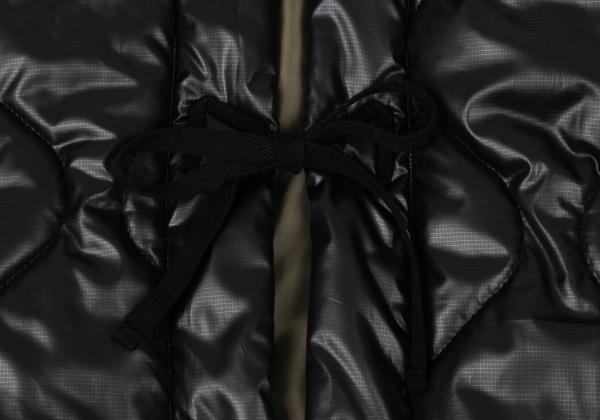 NEXUSVII. Ripstop Padded Drawstring Overcoat Black Coat Size 46M