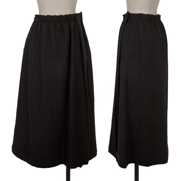 Plantation Wool Side Panel Design Skirt Charcoal Size M