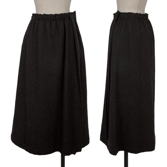 Plantation Wool Side Panel Design Skirt Charcoal Size M