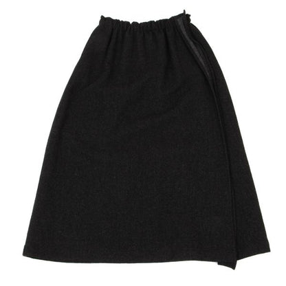 Plantation Wool Side Panel Design Skirt Charcoal Size M