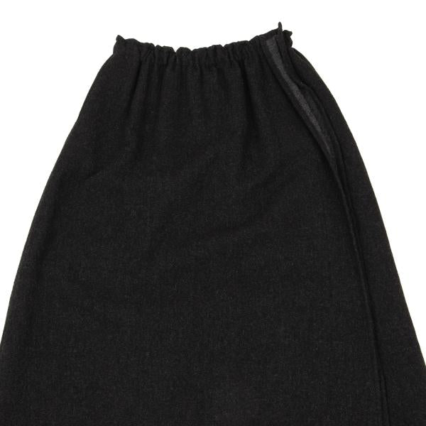 Plantation Wool Side Panel Design Skirt Charcoal Size M