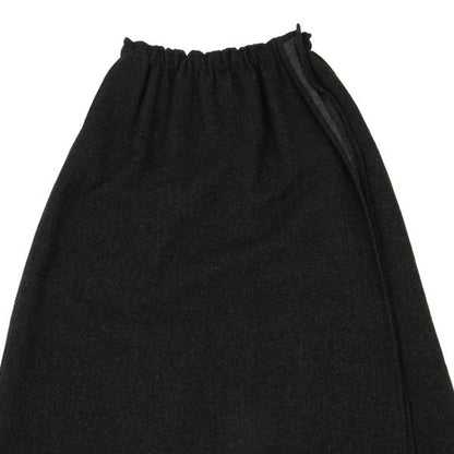 Plantation Wool Side Panel Design Skirt Charcoal Size M