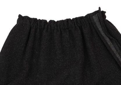 Plantation Wool Side Panel Design Skirt Charcoal Size M