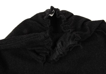 Plantation Wool Side Panel Design Skirt Charcoal Size M