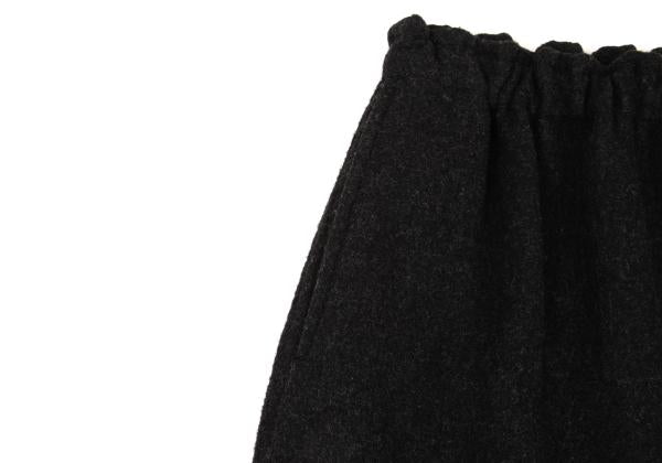 Plantation Wool Side Panel Design Skirt Charcoal Size M