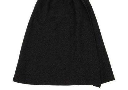 Plantation Wool Side Panel Design Skirt Charcoal Size M