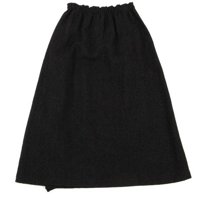 Plantation Wool Side Panel Design Skirt Charcoal Size M