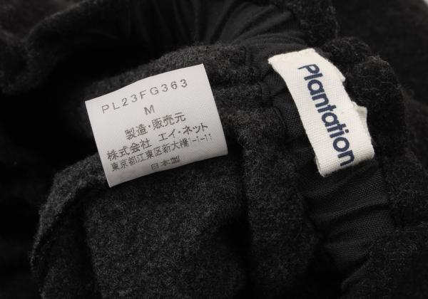 Plantation Wool Side Panel Design Skirt Charcoal Size M