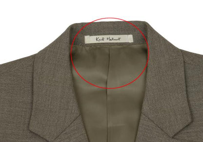 Karl Helmut Wool Stretch 3-Button Jacket Mocha Brown Size S