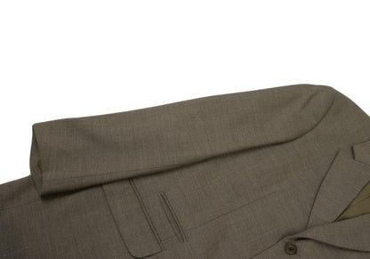 Karl Helmut Wool Stretch 3-Button Jacket Mocha Brown Size S