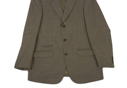 Karl Helmut Wool Stretch 3-Button Jacket Mocha Brown Size S